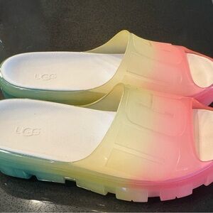 UGG Gradient Slide Sandals - Pink, Yellow, Green